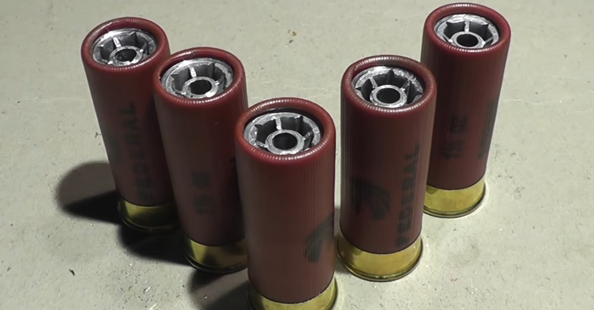 Hollow “apple slicer” slugs explode inside the target creating a massive wound cavity