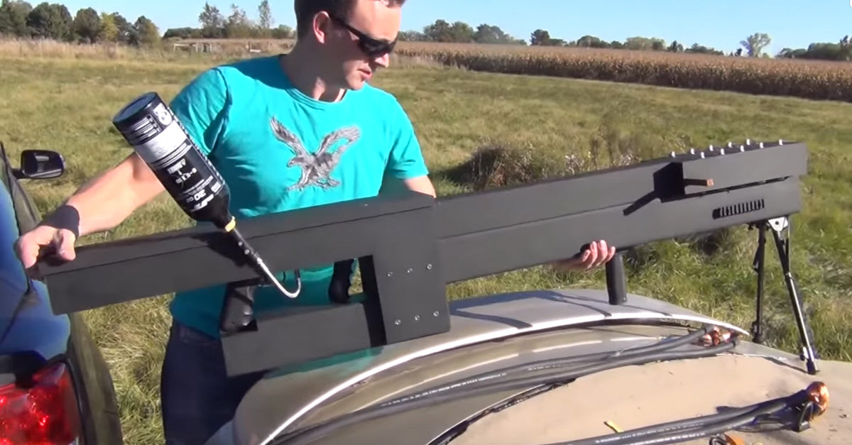 Fully functional homemade railgun built in the backyard