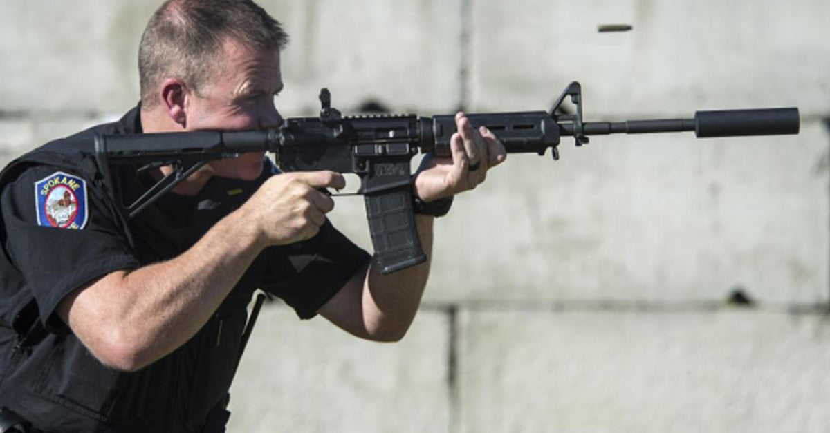 Local police outfit all rifles with suppressors for safety purposes