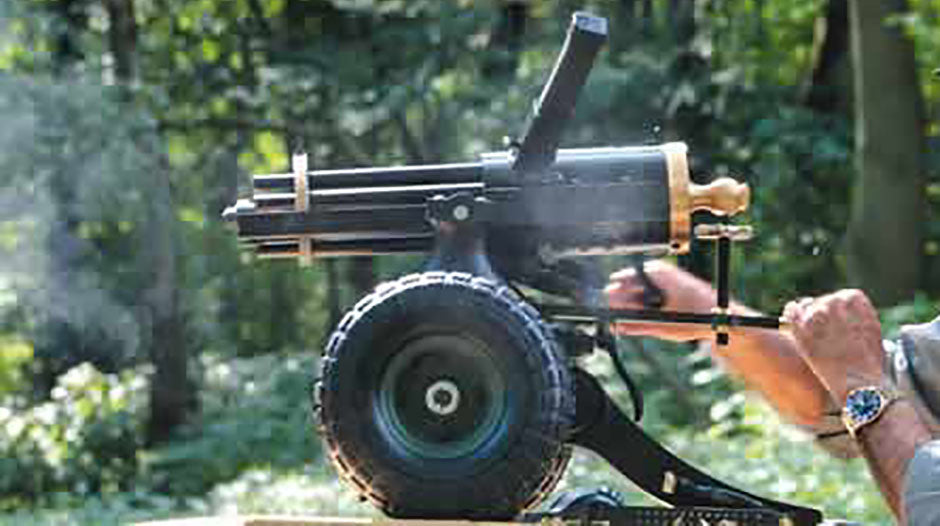 Shooting a 9mm Mini-Gatling Gun [VIDEO]