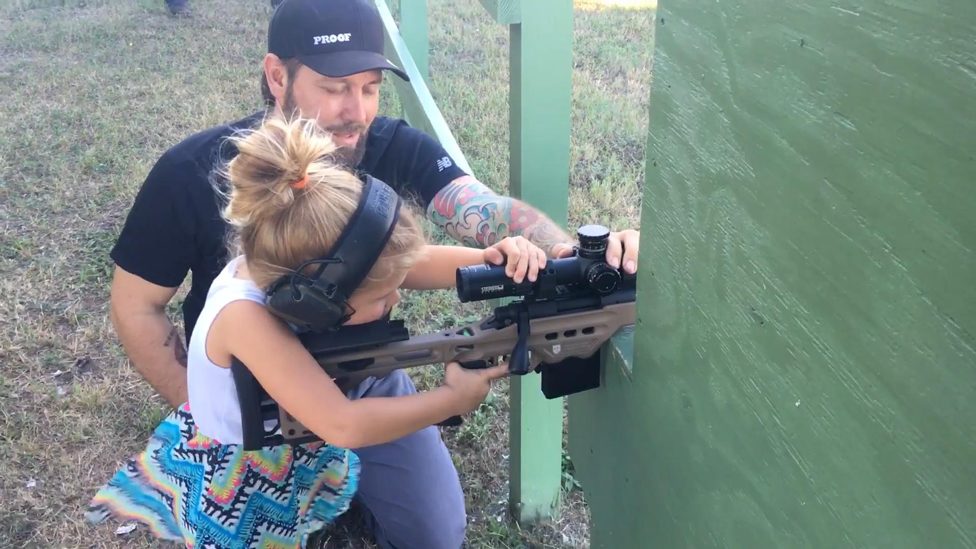4 year old girl shooting Precision Rifle
