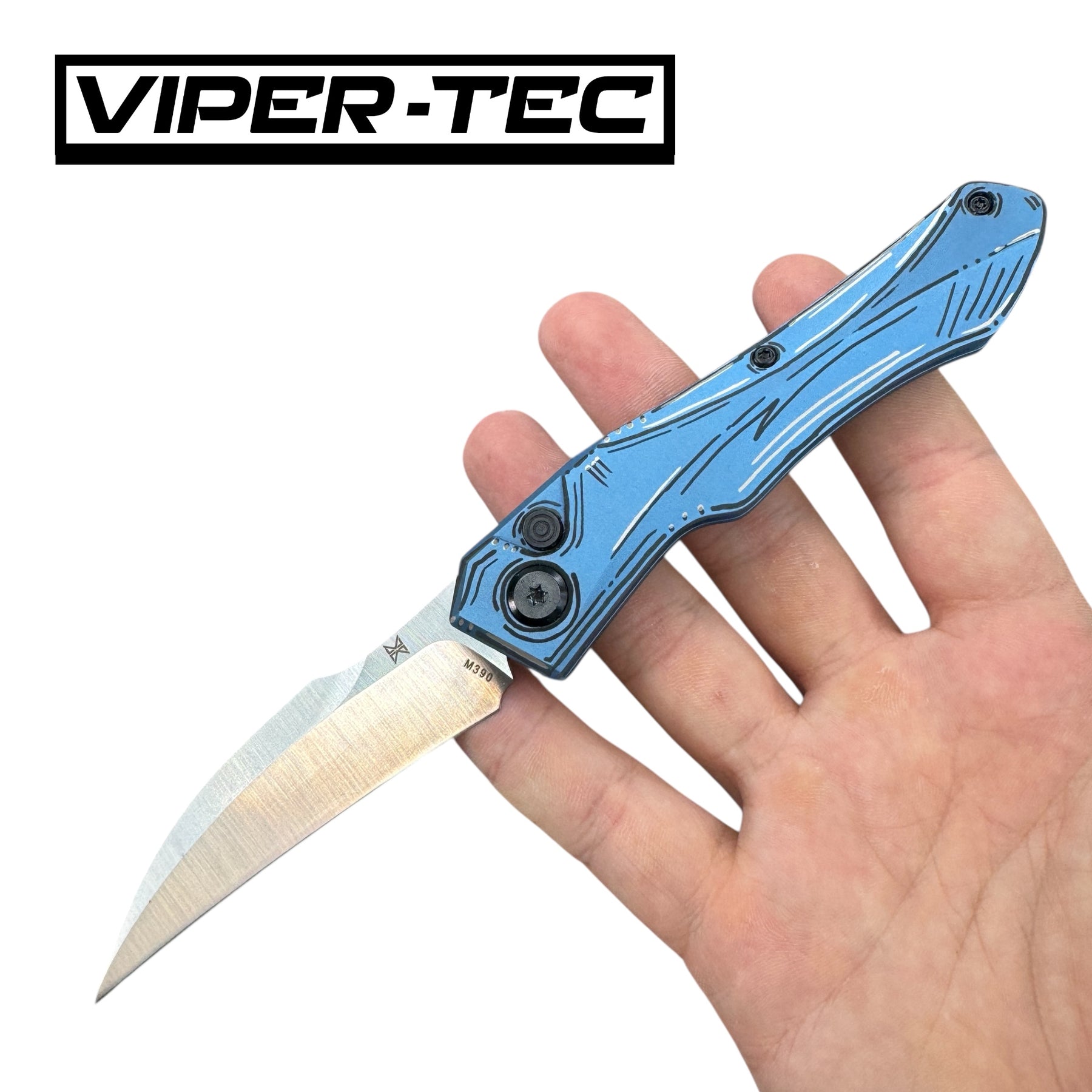 Custom Anodized Hendrix Titanium M390 Auto Hell Hawk Switchblade