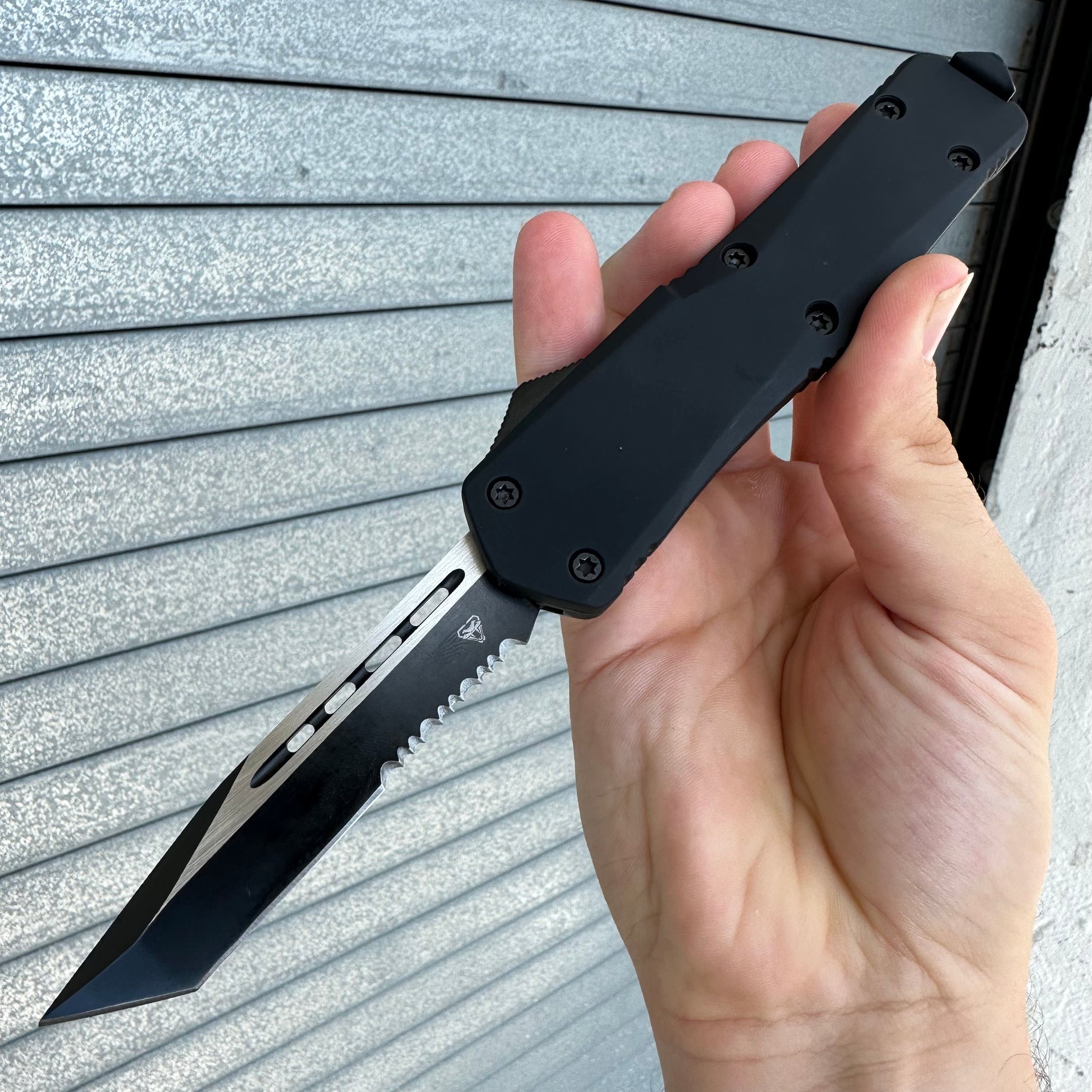 Black Ghost OTF Knife (Multiple Blade Styles Available)