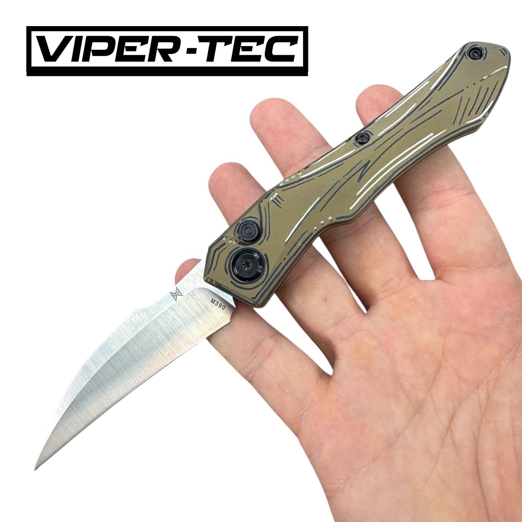 Custom Anodized Hendrix Titanium M390 Auto Hell Hawk Switchblade