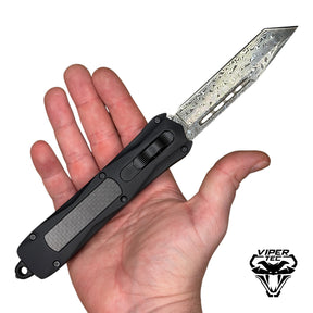 Black Zedd D/A OTF - Damascus Steel (Multiple Blade Styles Available)