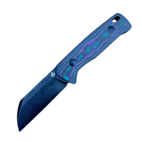QSP Baby Penguin Blade City Exclusive – 14C28N Sheepsfoot Fixed Blade & Camo Carbon Handle (Limited Edition /100) - Blade City