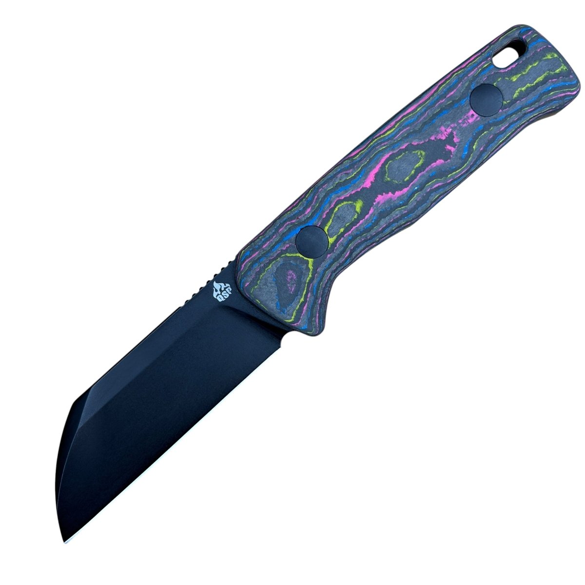QSP Baby Penguin Blade City Exclusive – 14C28N Sheepsfoot Fixed Blade & Camo Carbon Handle (Limited Edition /100) - Blade City