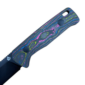 QSP Baby Penguin Blade City Exclusive – 14C28N Sheepsfoot Fixed Blade & Camo Carbon Handle (Limited Edition /100) - Blade City