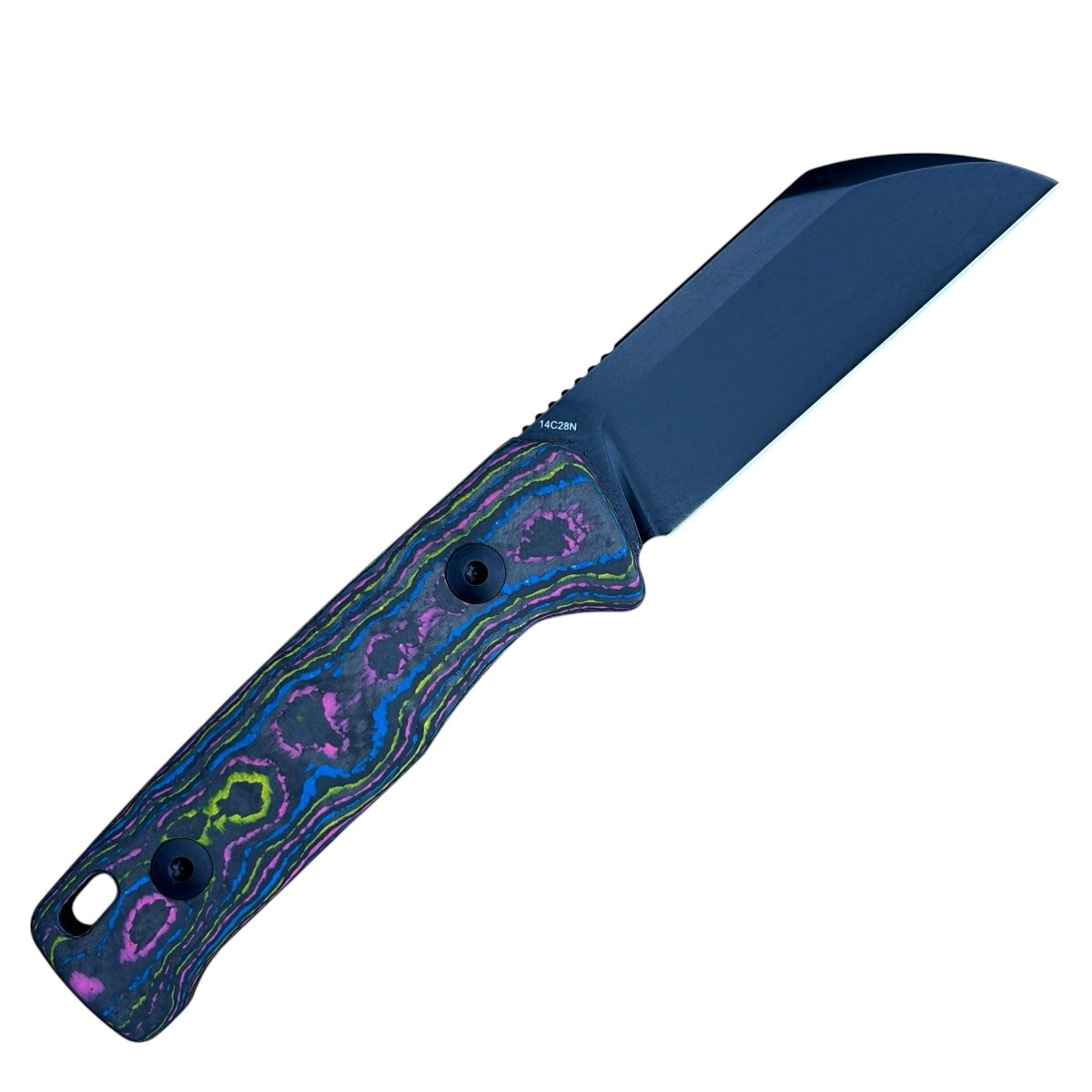 QSP Baby Penguin Blade City Exclusive – 14C28N Sheepsfoot Fixed Blade & Camo Carbon Handle (Limited Edition /100) - Blade City