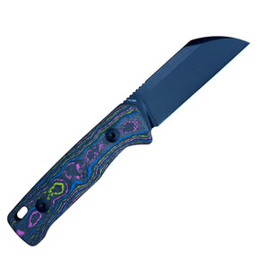 QSP Baby Penguin Blade City Exclusive – 14C28N Sheepsfoot Fixed Blade & Camo Carbon Handle (Limited Edition /100) - Blade City