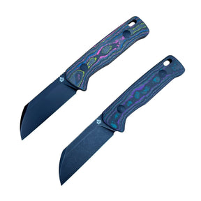 QSP Baby Penguin Blade City Exclusive – 14C28N Sheepsfoot Fixed Blade & Camo Carbon Handle (Limited Edition /100) - Blade City