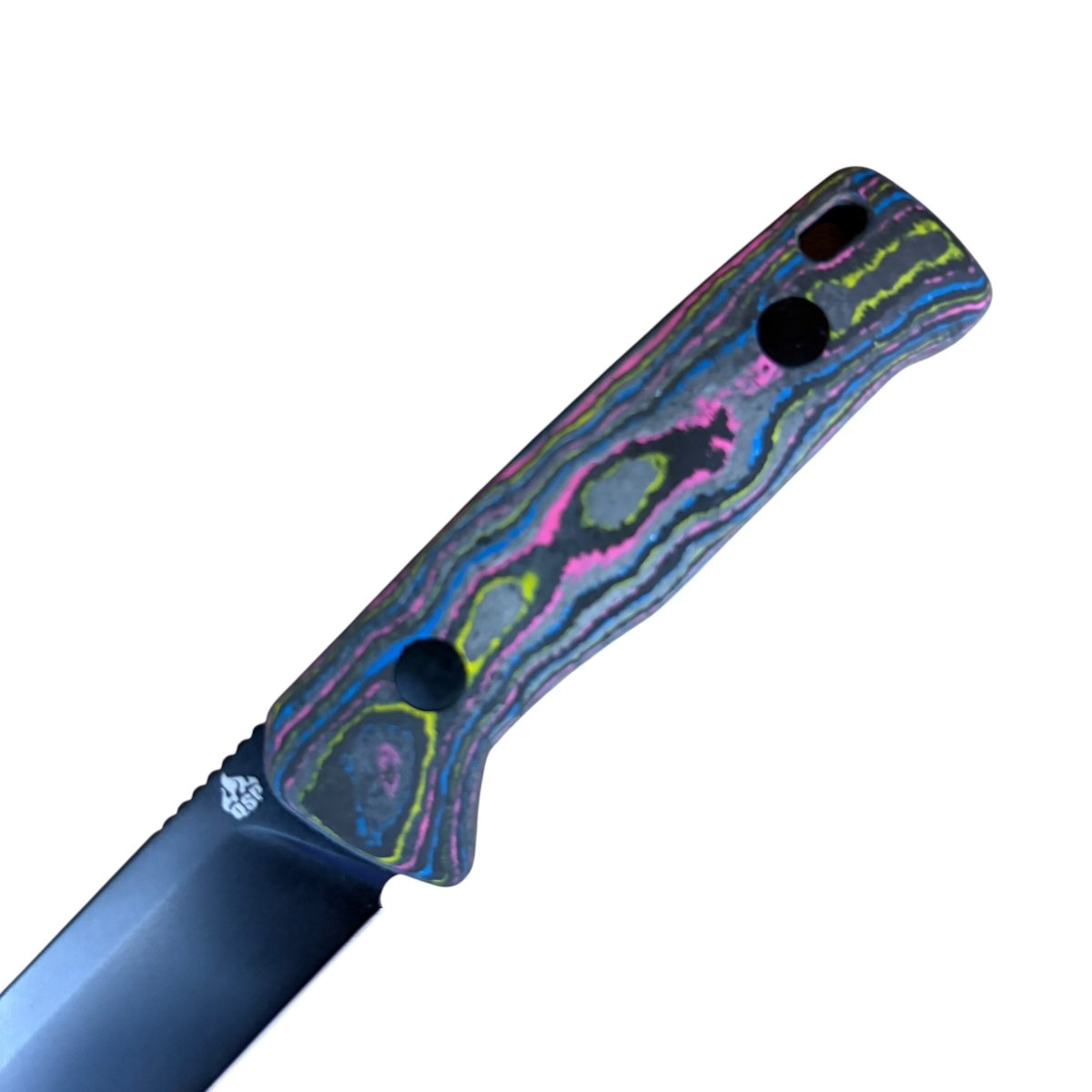 QSP Baby Penguin Blade City Exclusive – 14C28N Sheepsfoot Fixed Blade & Camo Carbon Handle (Limited Edition /100) - Blade City