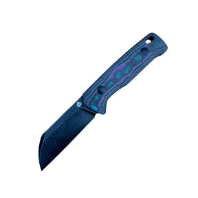 QSP Baby Penguin Blade City Exclusive – 14C28N Sheepsfoot Fixed Blade & Camo Carbon Handle (Limited Edition /100) - Blade City