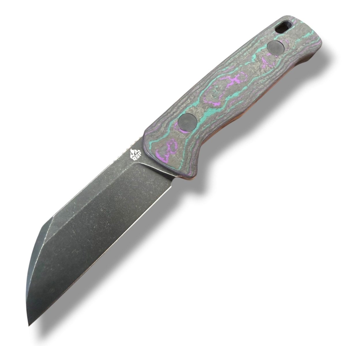 QSP Baby Penguin Blade City Exclusive – 14C28N Sheepsfoot Fixed Blade & Camo Carbon Handle (Limited Edition /100) - Blade City