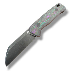 QSP Baby Penguin Blade City Exclusive – 14C28N Sheepsfoot Fixed Blade & Camo Carbon Handle (Limited Edition /100) - Blade City
