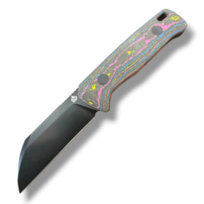 QSP Baby Penguin Blade City Exclusive – 14C28N Sheepsfoot Fixed Blade & Camo Carbon Handle (Limited Edition /100) - Blade City