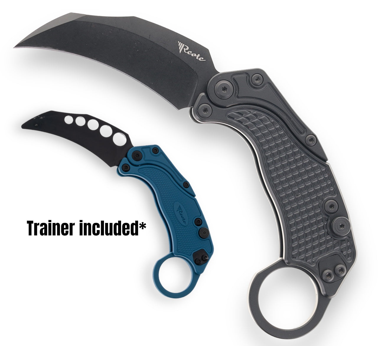 Reate EXO-K Gravity Karambit Button Lock Knife - Trainer Included