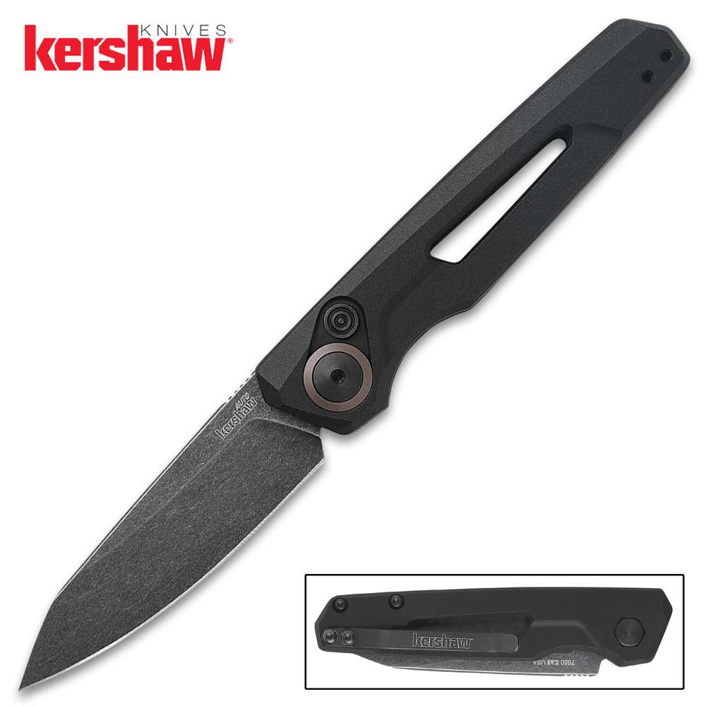 Kershaw Launch 11 Automatic Knife Black Aluminum (2.75" Blackwash) - Blade City