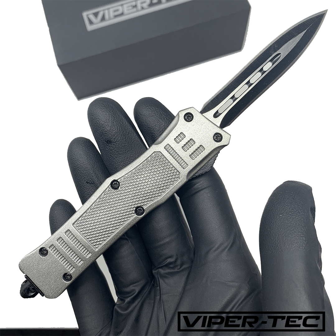 Mini Silver Phantom D/A OTF (Multiple Blade Styles Available) - Viper Tec