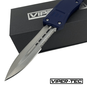 blue OTF knife
