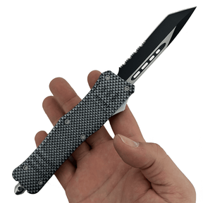 otf knife with stainless steel blade